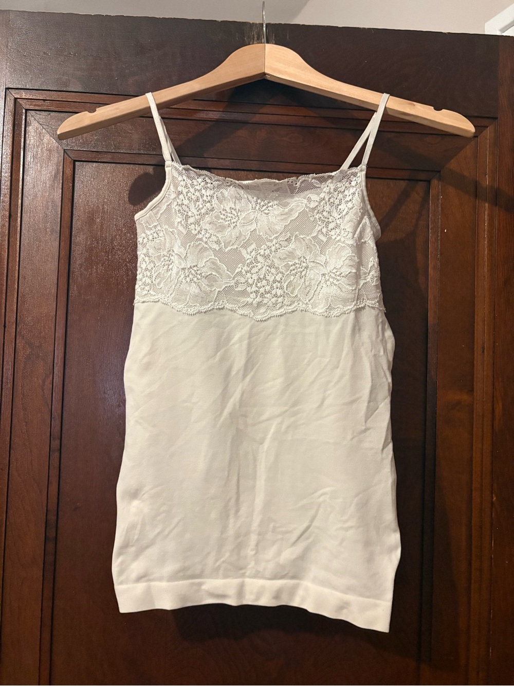 Banana Republic Ivory Lace-Trim Camisole